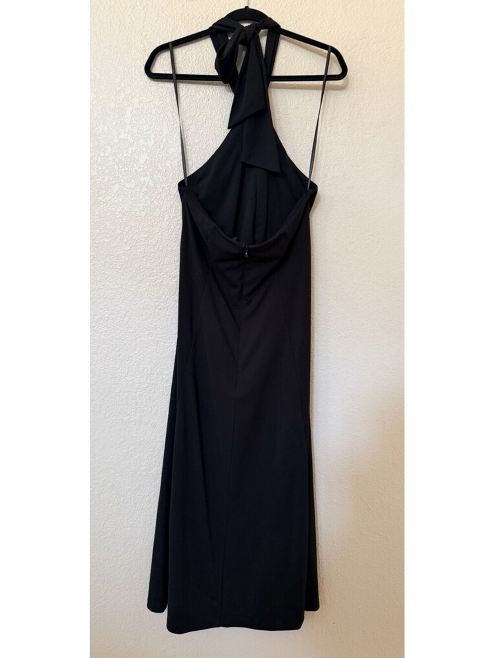 New Donna Karan Sleeveless Midi A-Line Halter Dress In Black Size 12 $199 - Picture 6 of 10